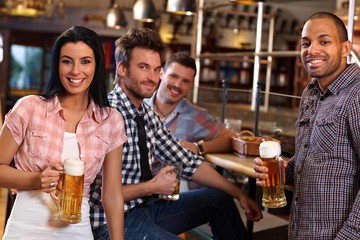 Young people in pub