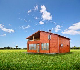 Obraz premium Dream house at the meadow