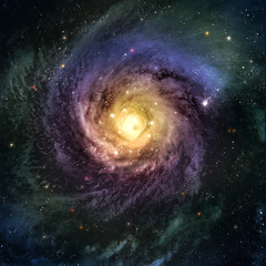 Fototapeta na wymiar Niesamowicie piękna galaktyka spiralna gdzieś w kosmosie