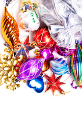 New year background with colorful decorations