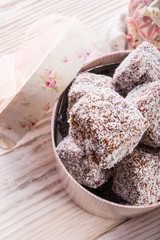 gingerbreads with chocolate  and coconut