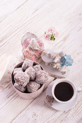 gingerbreads with chocolate  and coconut