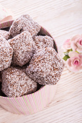 gingerbreads with chocolate  and coconut