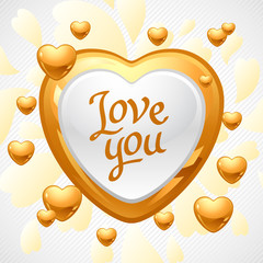 Valentine's Day vector background. Gift card and flyer.