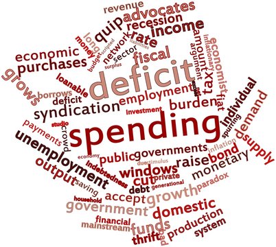 Word cloud for Deficit spending