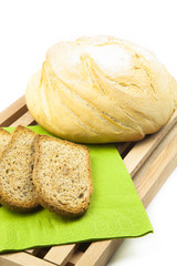 Pan tostado y pan blanco