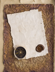 old compass on grunge background