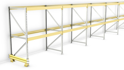 Row of pallet racks