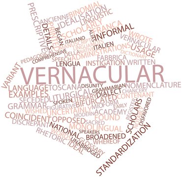 Word cloud for Vernacular