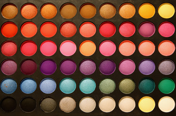 Close-up professional multicolour eyeshadows palette