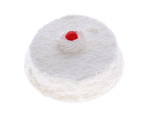 coconut cake isolated on white background