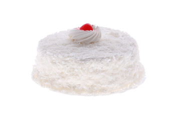 coconut cake isolated on white background