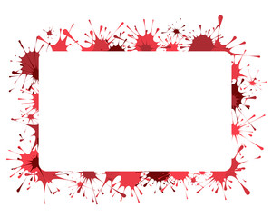 Obraz premium Red splashes empty frame