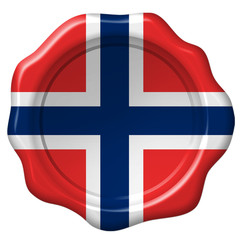 Fototapeta premium Wachssiegel Norwegen
