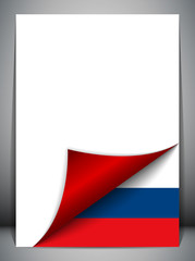 Russia Country Flag Turning Page