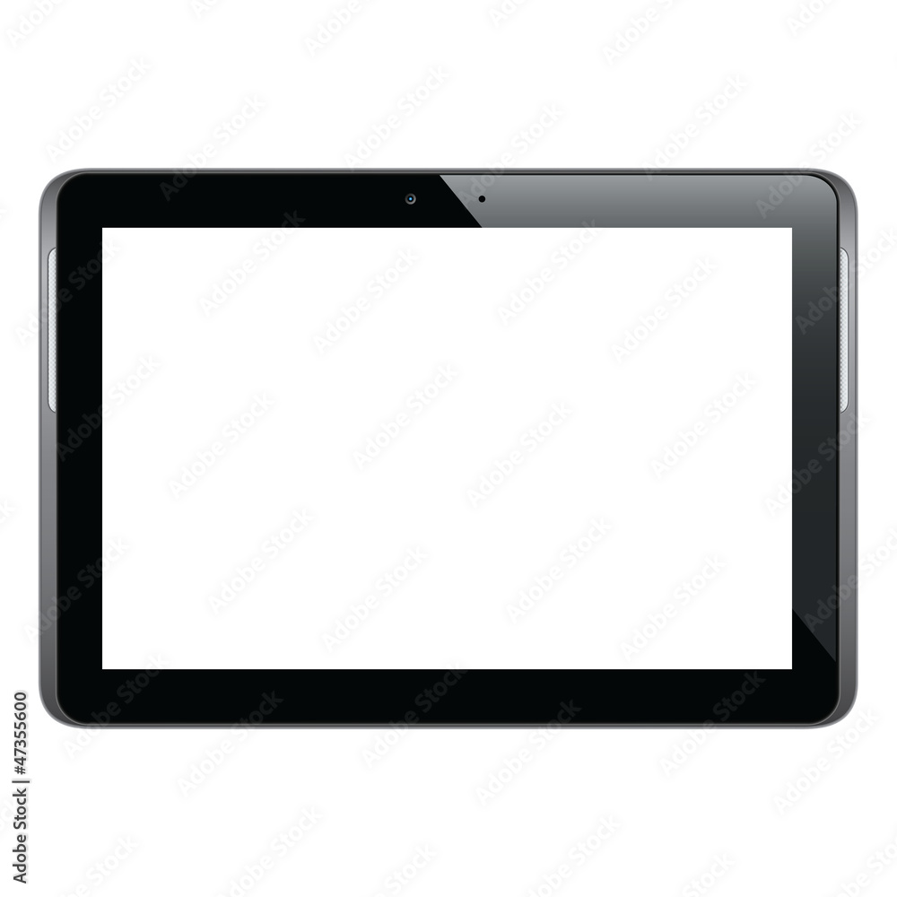 Sticker modern and realistic tablet vector eps10