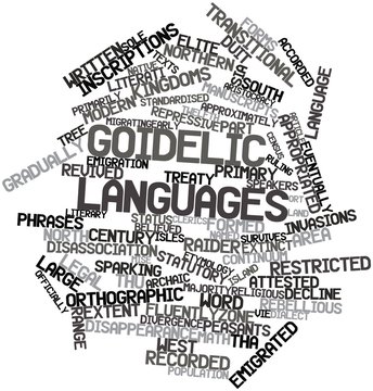 Word cloud for Goidelic languages