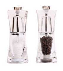 salt and pepper shaker mills isolated on white