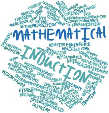 Word cloud for Mathematical induction