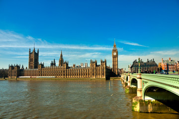 The Big Ben, the House of Parliament, London, UK.