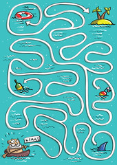 On The Sea Maze Game ... solution in hidden layer