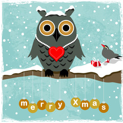 Eule Xmas