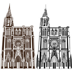 Notre Dame de Strasbourg - obrazy, fototapety, plakaty