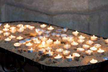 candles in church