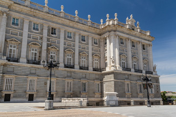 Obraz na płótnie Canvas Royal Palace at Madrid Spain - architecture background