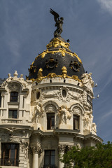 Fototapeta premium Metropolis building facade located at Madrid, Spain