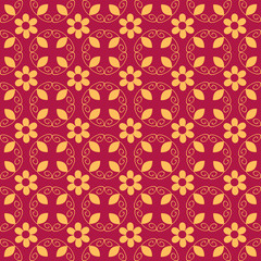 Simple ornamental decorative red and orange background