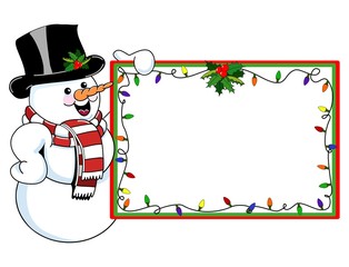 Snowman Christmas Card and Tag