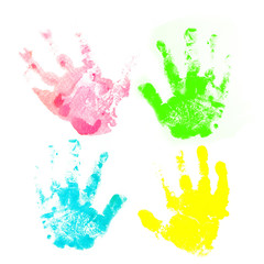child hand prints