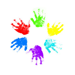 child hand prints