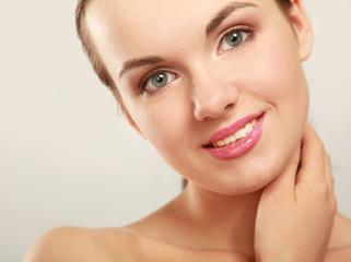 Beauty face of beautiful woman with clean fresh skin