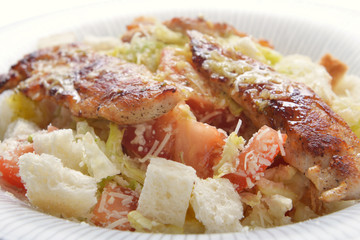 salad with crouton and meat