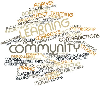 Word cloud for Learning community