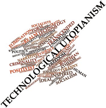 Word cloud for Technological utopianism