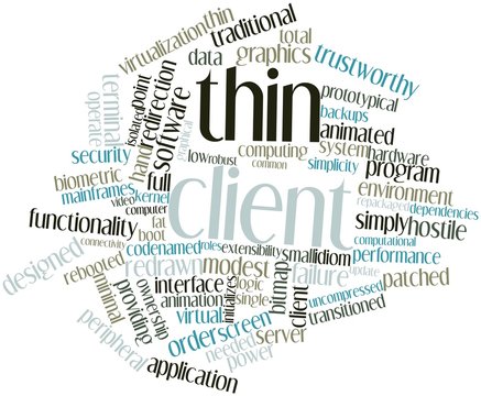 Word cloud for Thin client