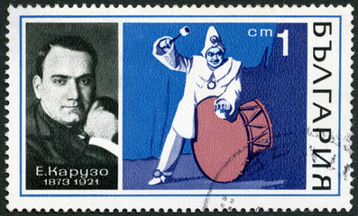BULGARIA - 1970: shows Enrico Caruso (1873-1921)