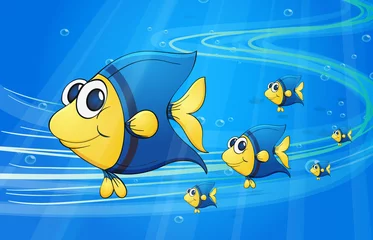 Poster Onderwaterwereld onder water vissen
