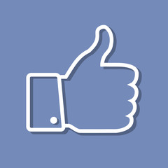Thumb Up applique, web icon
