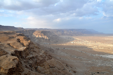 Fototapeta na wymiar Desert view from Masada