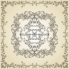 Vector Vintage Floral Composition