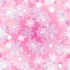 Seamless background with snowflakes_4