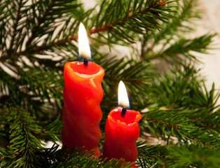 Obraz na płótnie Canvas Christmas candles
