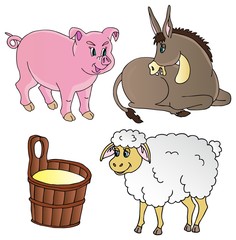 Farm animals theme collection