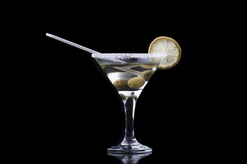 fresh coctail on the black