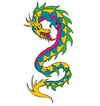 Long chinese dragon worm