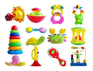 Obraz premium Set of baby's toys